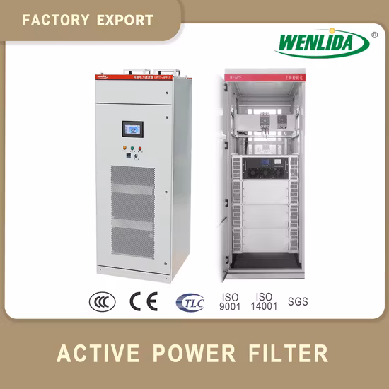 Filtro di potenza armonico attivo trifase a quattro fili montato su rack 100A con IGBT e monitor 3p3l/3p4l Power Quality Apf4l-400/100